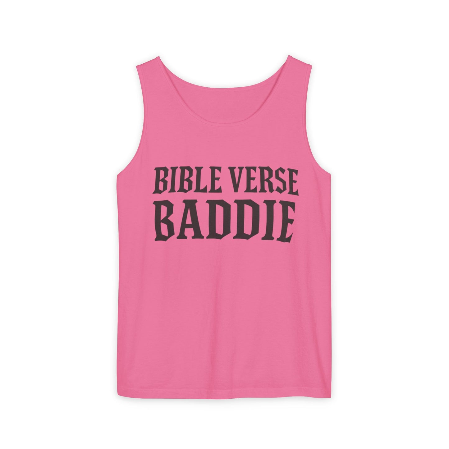 Bible Verse Baddie Unisex Garment-Dyed Tank Top