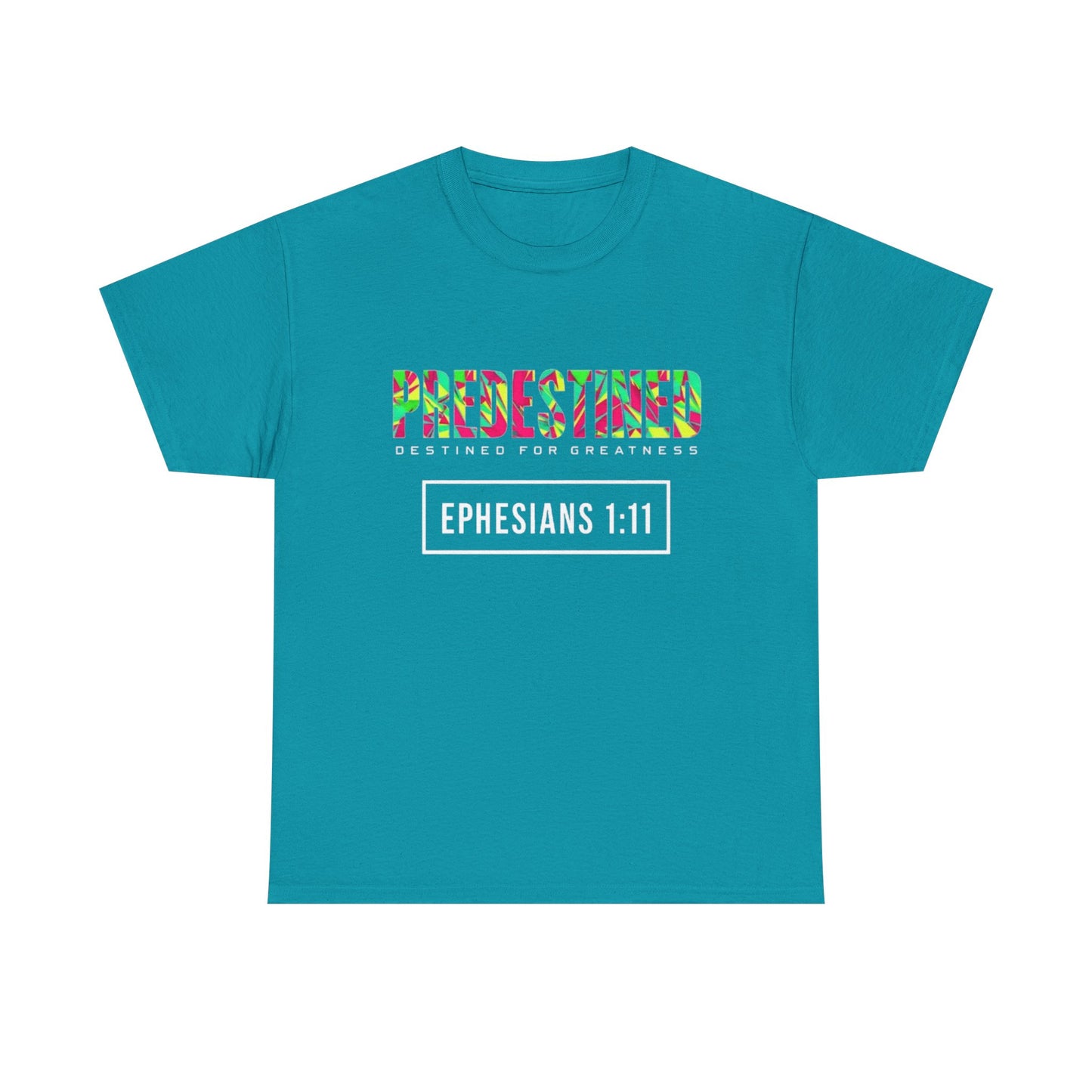 Colorful 'Predestined' Unisex Heavy Cotton Tee - Perfect for Casual Wear & Celebrations