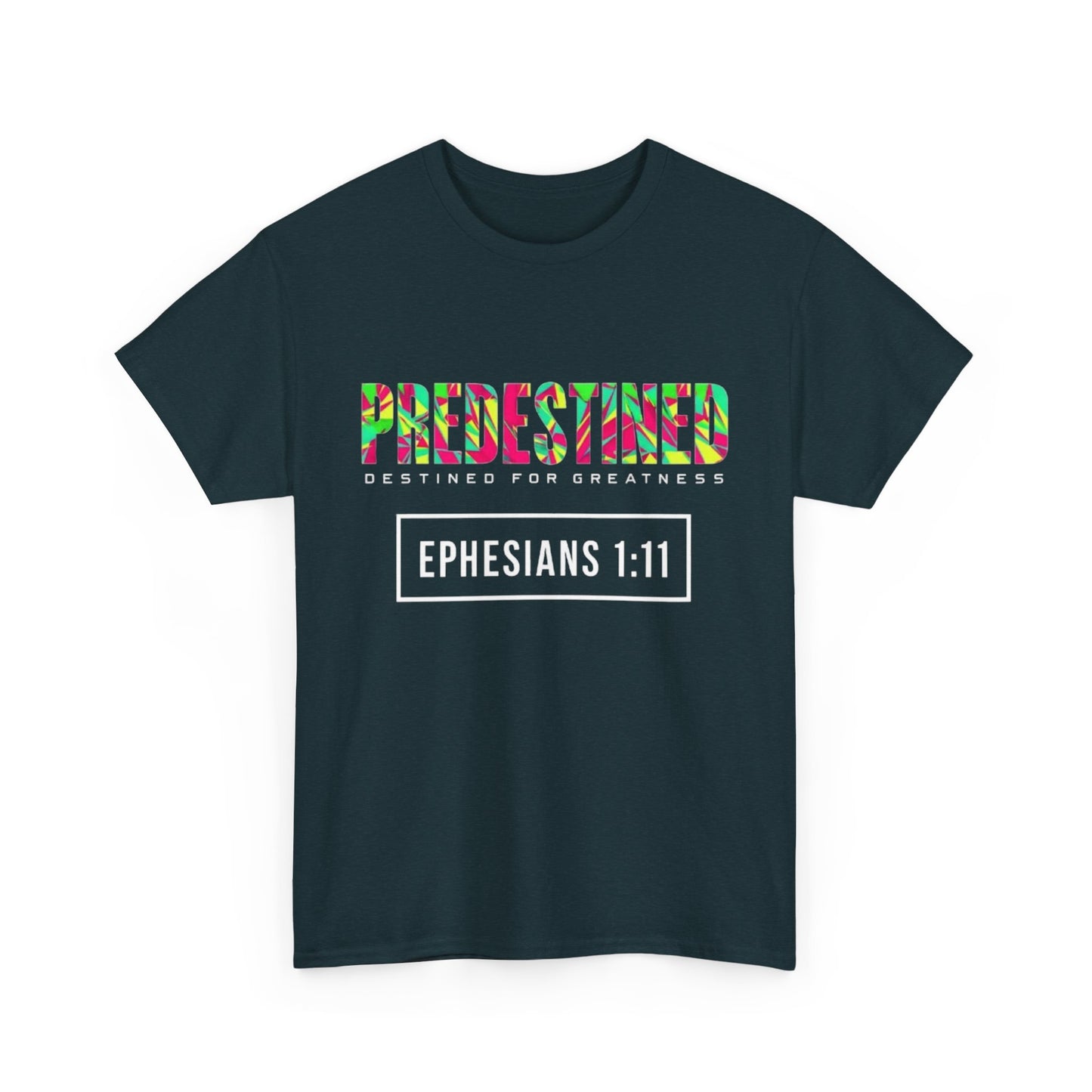 Colorful 'Predestined' Unisex Heavy Cotton Tee - Perfect for Casual Wear & Celebrations