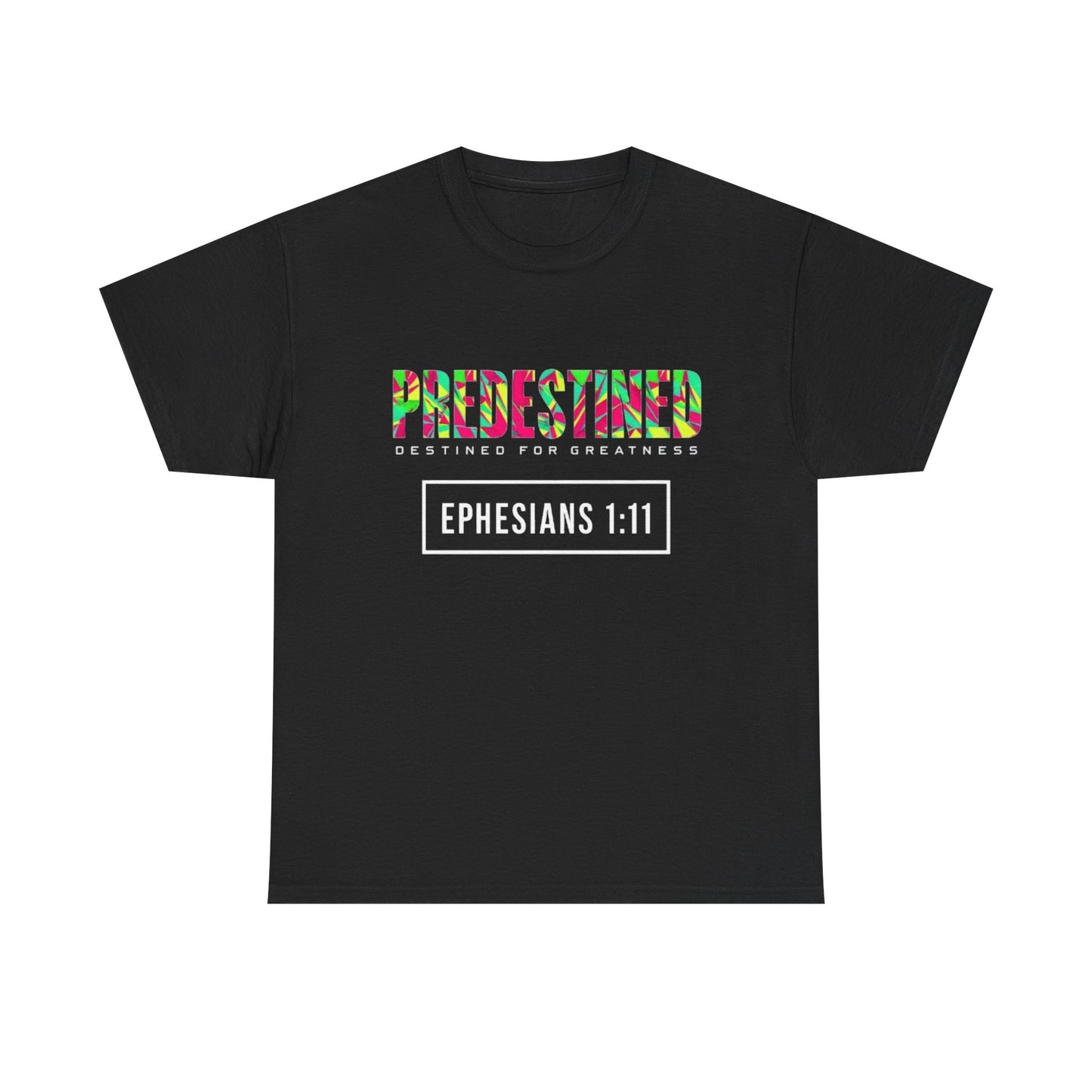 Colorful 'Predestined' Unisex Heavy Cotton Tee - Perfect for Casual Wear & Celebrations