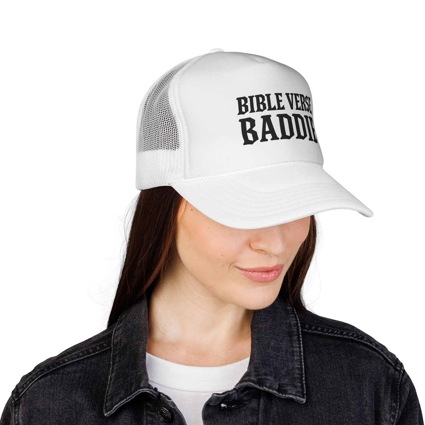 Bible Verse Baddie Trucker Cap | Christian Faith Mesh Hat