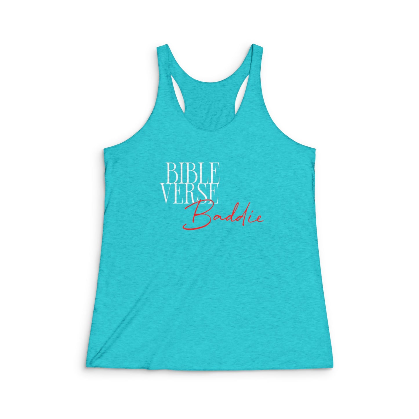 Bible Verse Baddie Women's Racerback Tank - Faith-Inspired Trendy Sportswear