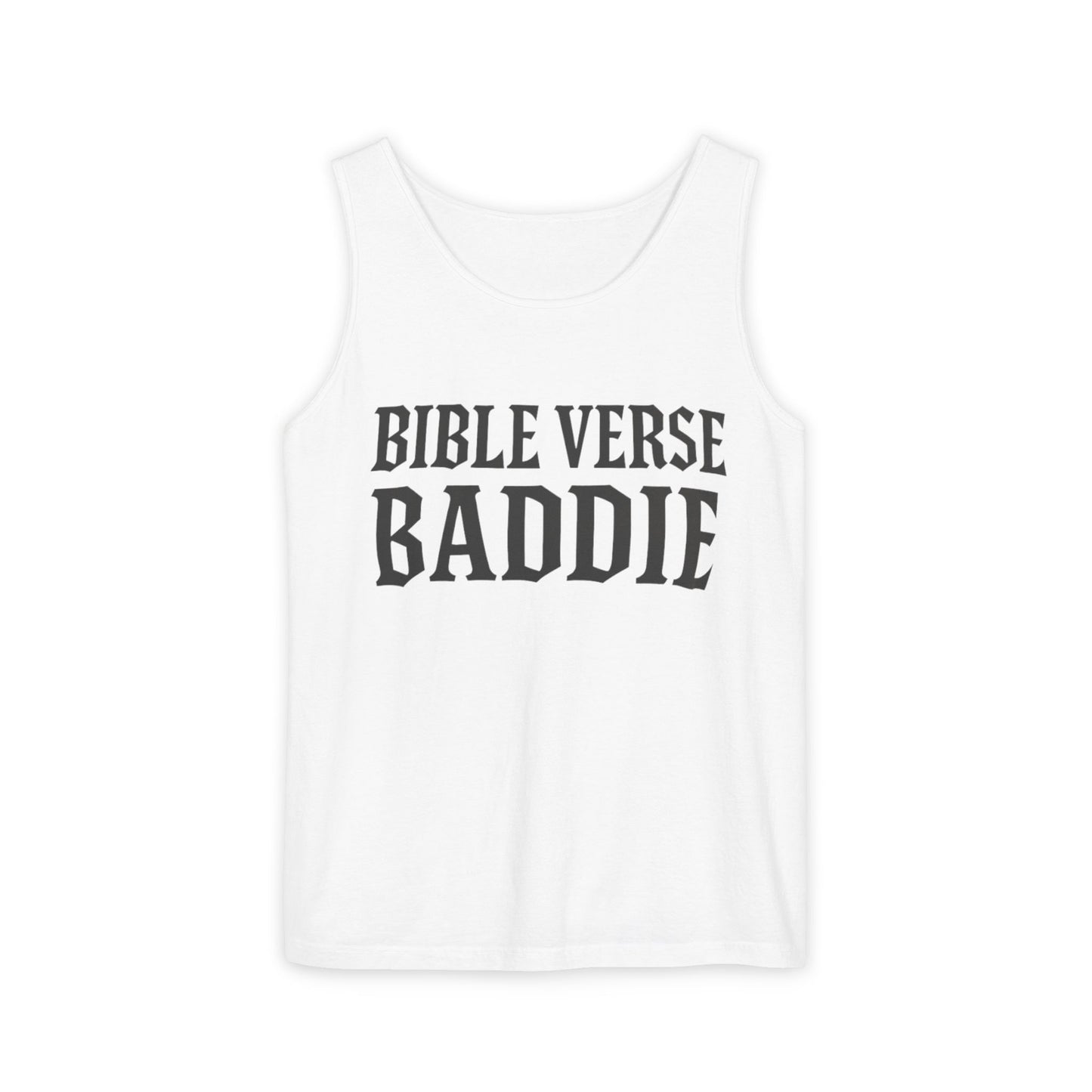 Bible Verse Baddie Unisex Garment-Dyed Tank Top
