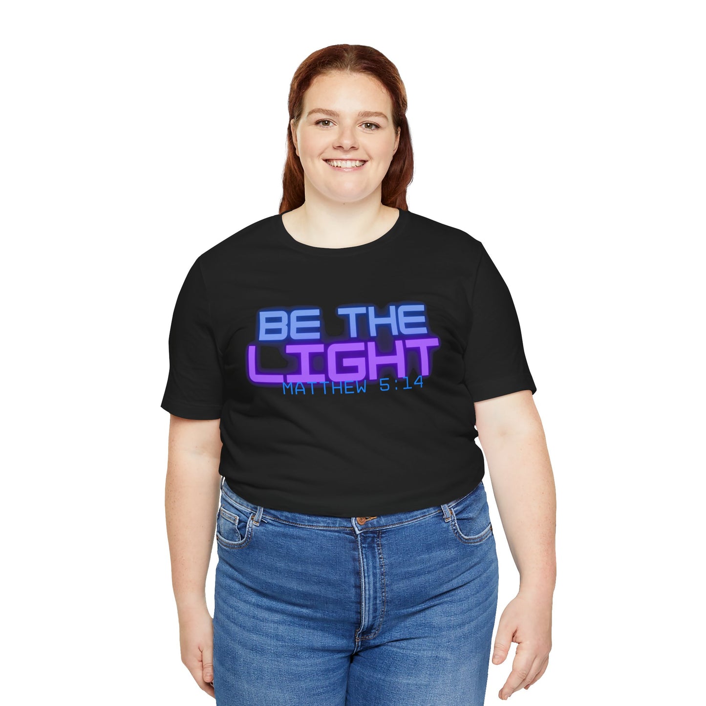 Be The Light Short Sleeve Tee - Unisex Inspirational T-Shirt