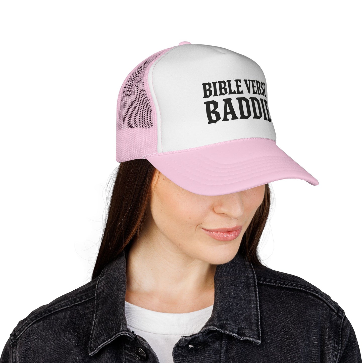 Bible Verse Baddie Trucker Cap | Christian Faith Mesh Hat