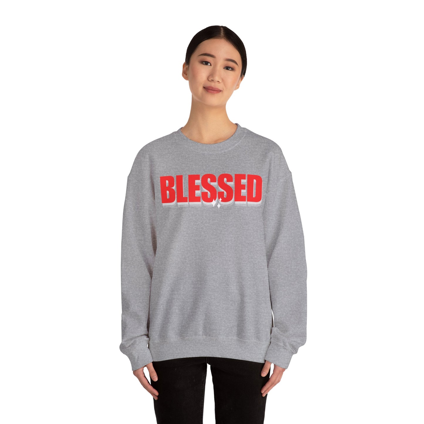 Blessed Unisex Heavy Blend™ Crewneck Sweatshirt - Cozy Faith-Inspired Apparel