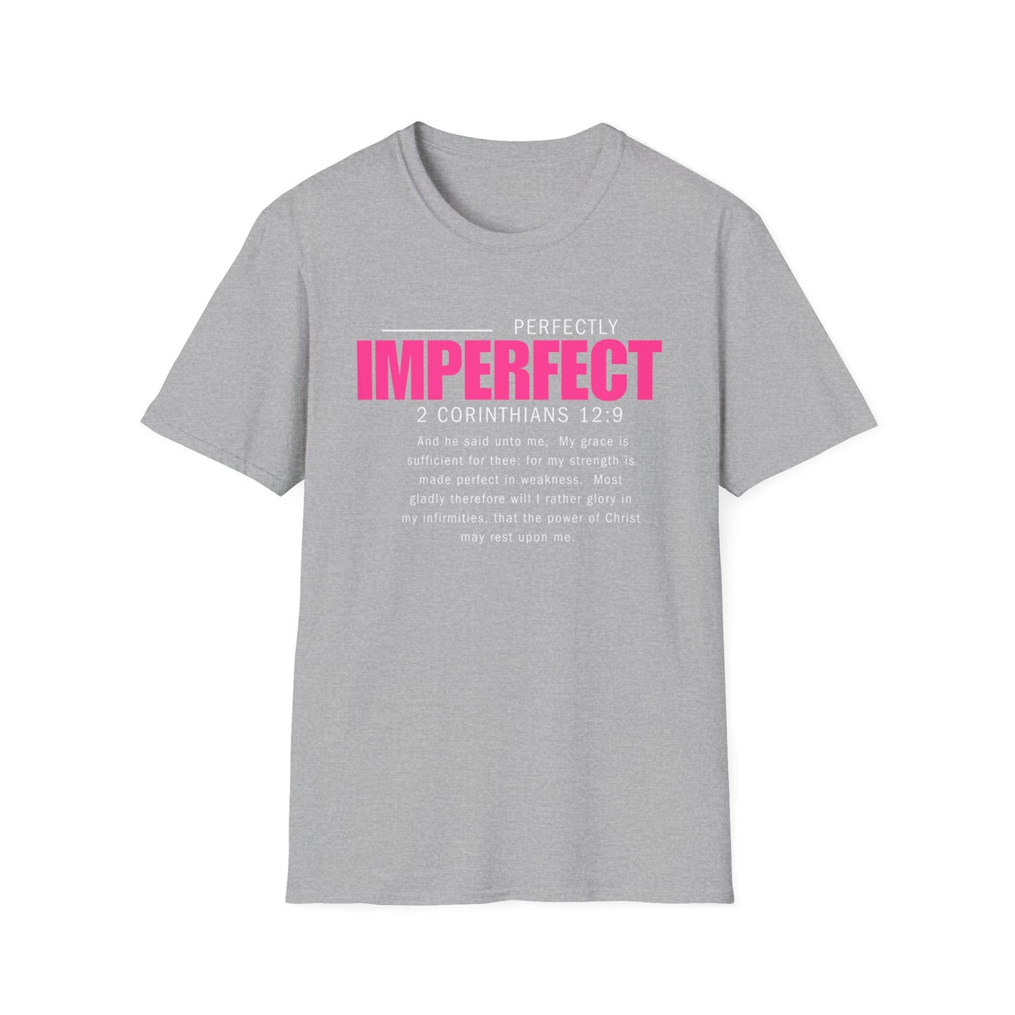 Perfectly Imperfect Inspirational Unisex T-Shirt