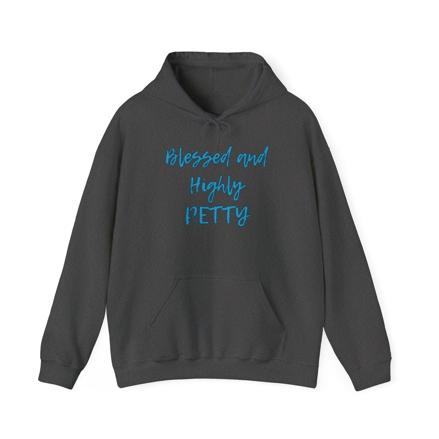 Blessed and Highly Petty Hooded Sweatshirt for Fun-Loving Individuals