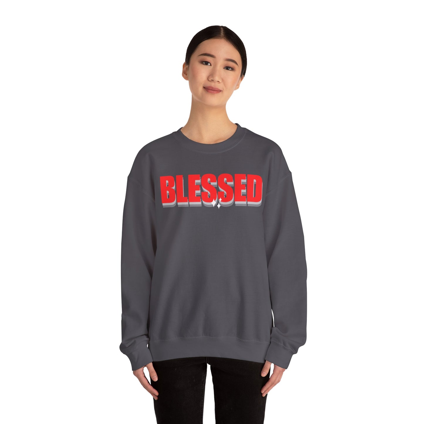 Blessed Unisex Heavy Blend™ Crewneck Sweatshirt - Cozy Faith-Inspired Apparel