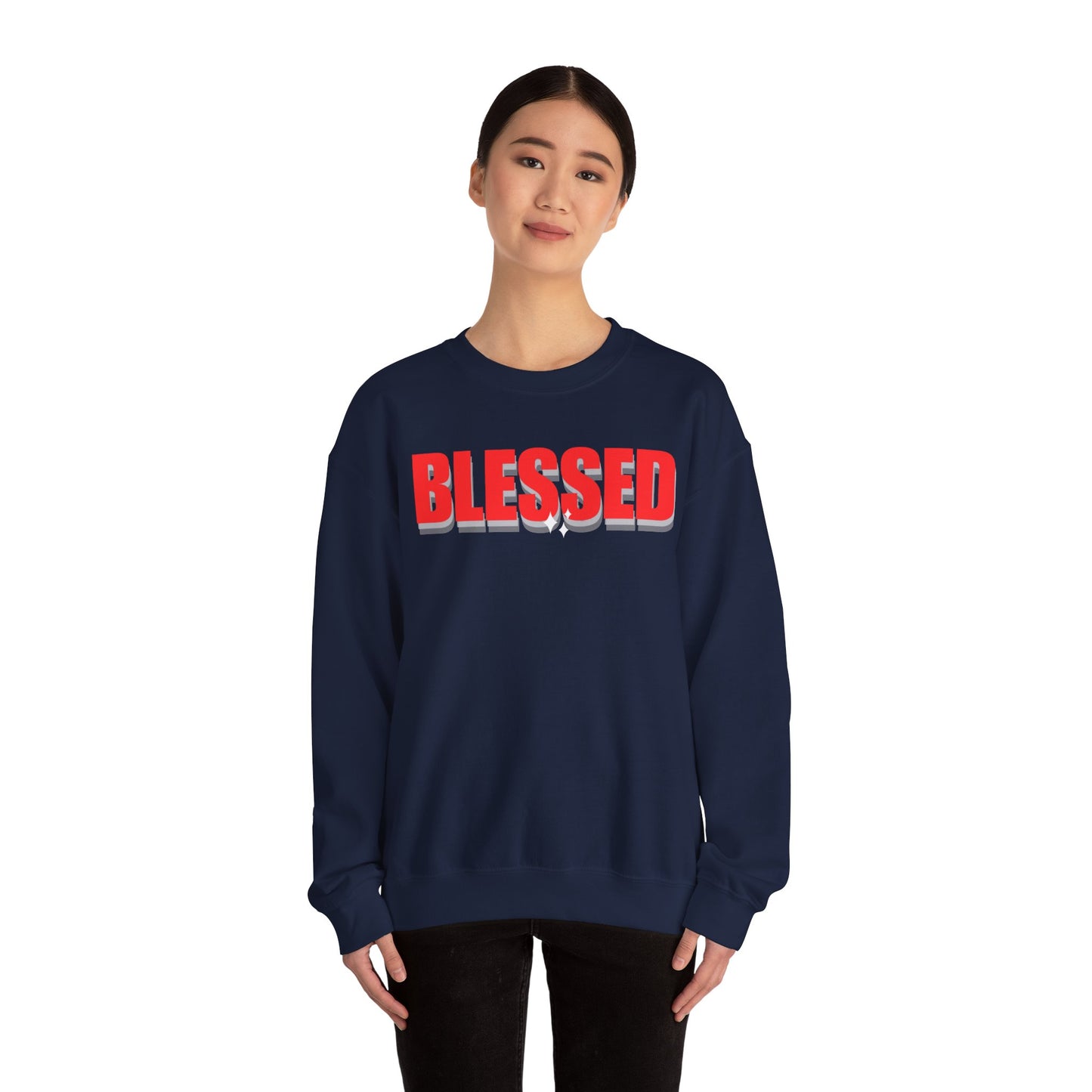 Blessed Unisex Heavy Blend™ Crewneck Sweatshirt - Cozy Faith-Inspired Apparel