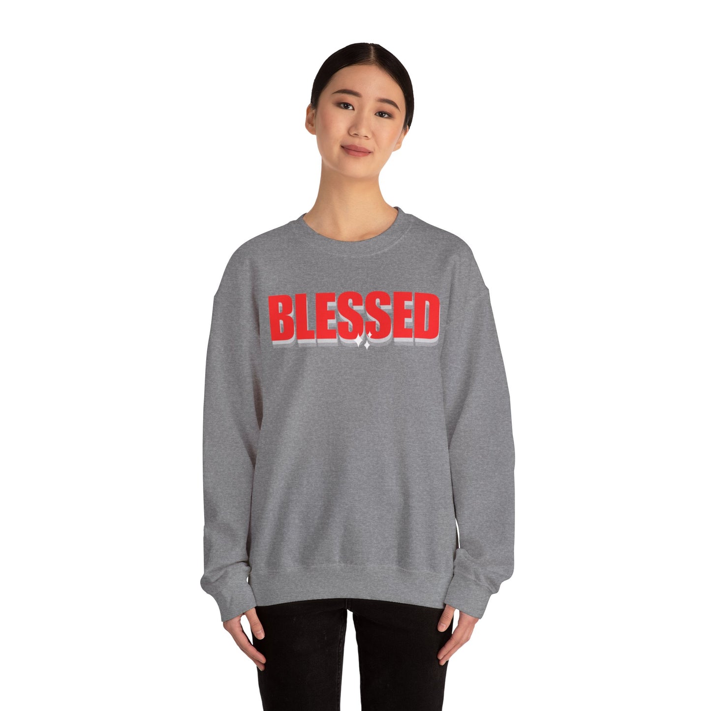 Blessed Unisex Heavy Blend™ Crewneck Sweatshirt - Cozy Faith-Inspired Apparel