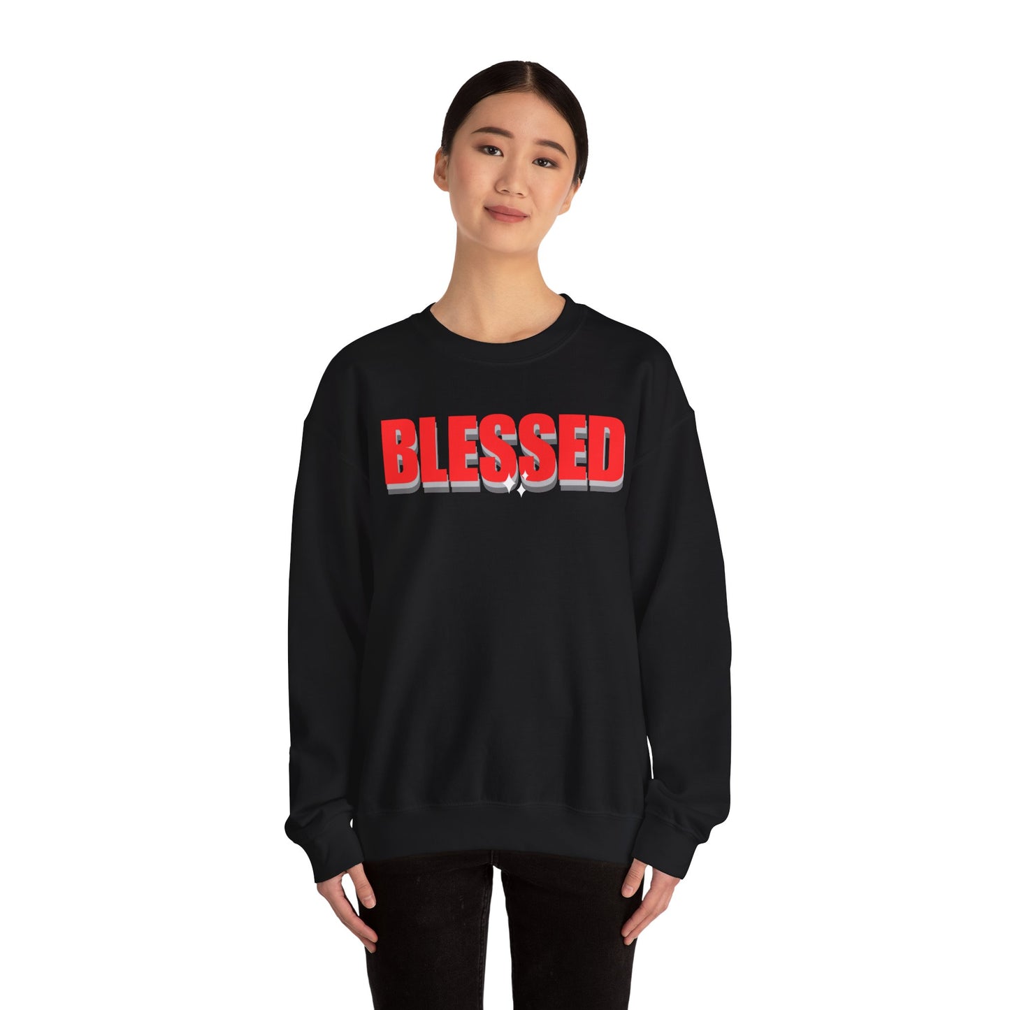 Blessed Unisex Heavy Blend™ Crewneck Sweatshirt - Cozy Faith-Inspired Apparel