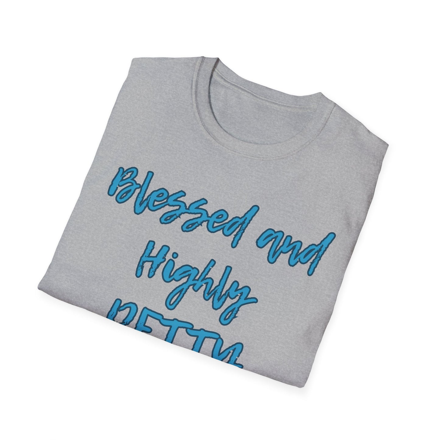 Blessed and Highly Petty Unisex Softstyle T-Shirt